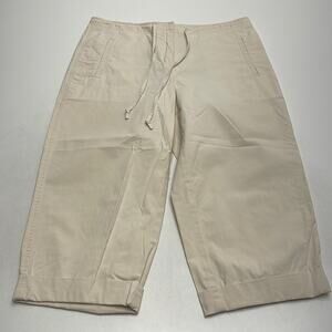 TALBOTS PETITES Women’s 8 Cream Stretch Capri Pant